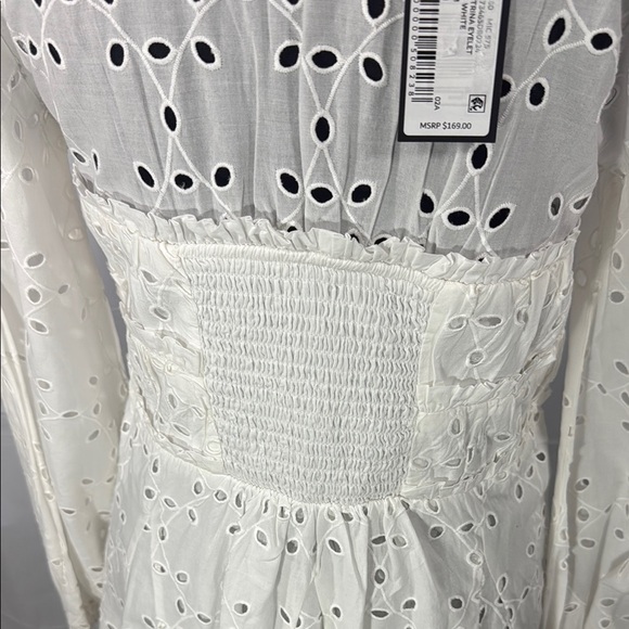 Gianni Bini Katrina White Eyelet Dress Size M - Picture 9 of 13